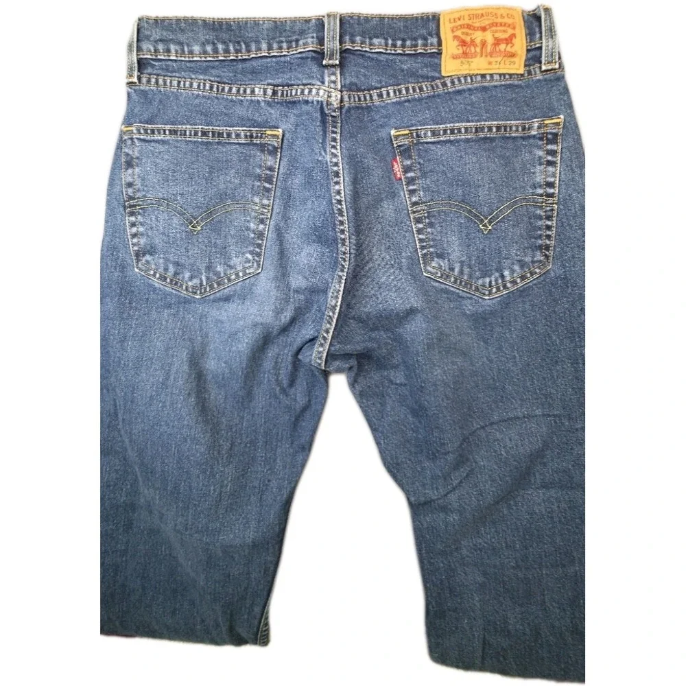 Levi's 505 Men's Jeans 34x29 Medium‎ Wash Regular Fit Straight Leg Denim WPL423